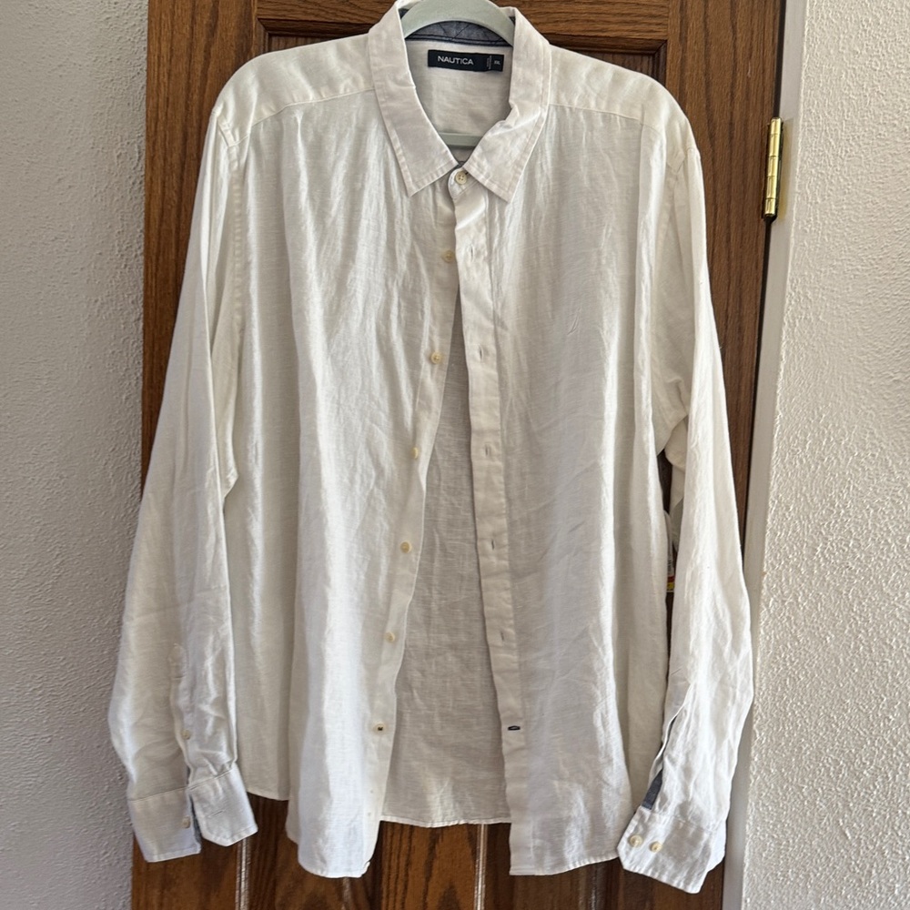 Nautica  Classic White Button Down Shirt